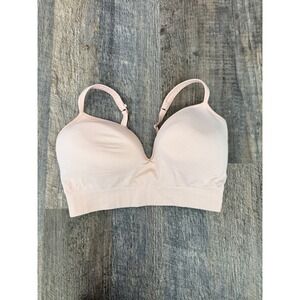 Athleta Everyday Wireless Bra Blush Pink Adjustable J-Hook Racerback Size Medium